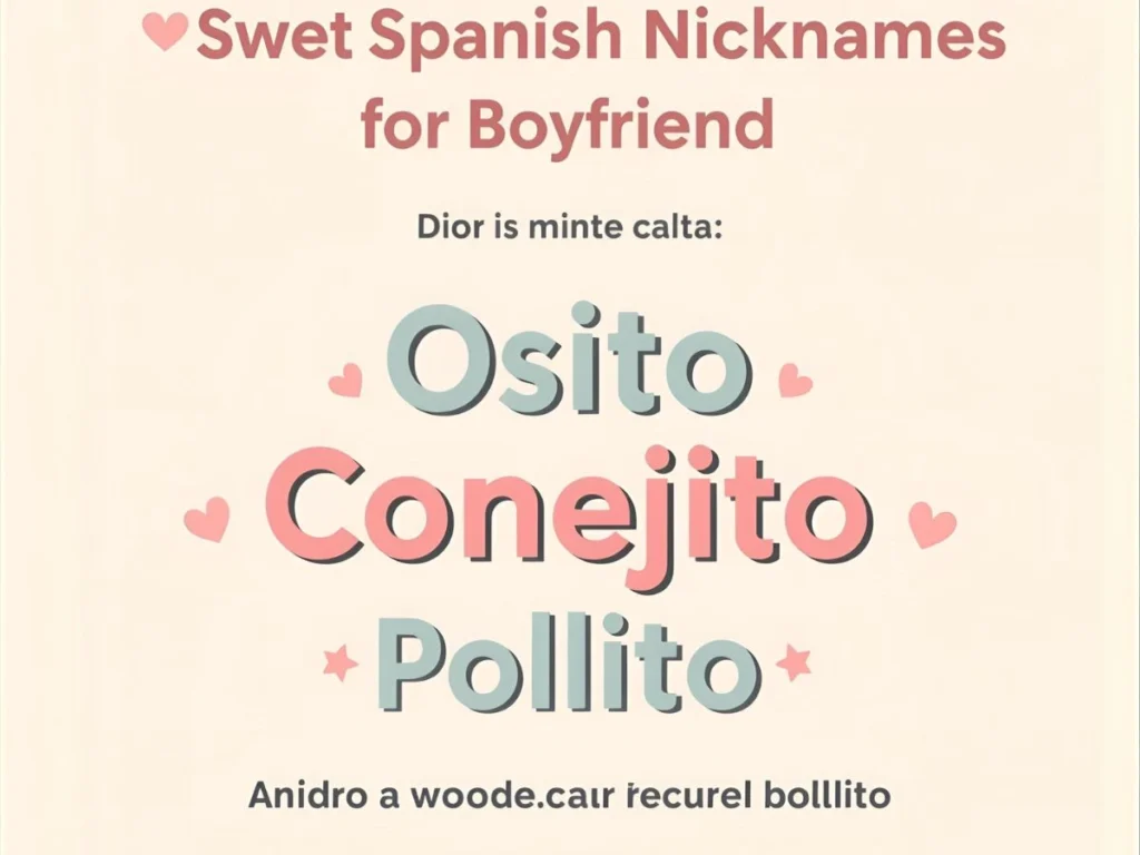 Sweet Spanish Nicknames for Boyfriend