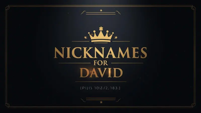 Nicknames for David